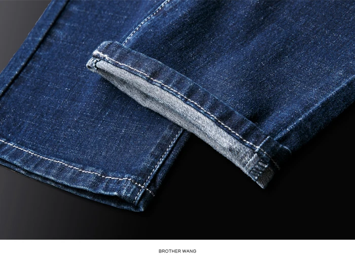 Классические мужские Стрейчевые джинсы новые модные повседневные узкие брюки дымчато-серые джинсовые брюки мужские Брендовые брюки синий черный