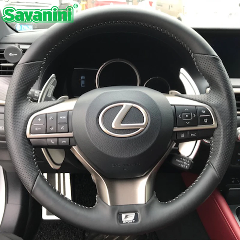 Savanini 2pcs Aluminum Steering Wheel DSG Shift Paddle Shifter Extension For Lexus GS250 GS350 auto car styling sticker free images - 6