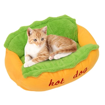 

Dog Bed Zipper Cute PP Cotton Non Slip Autumn Winter Portable Small Pet Soft Removable Gift Warm Home Washable House Cat