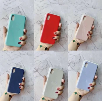 

10pcs/lot Original OEM Liquid Silicone Case For i 11 pro max X XR XS MAX 6 6s 7 8 plus Phone Cover Cases