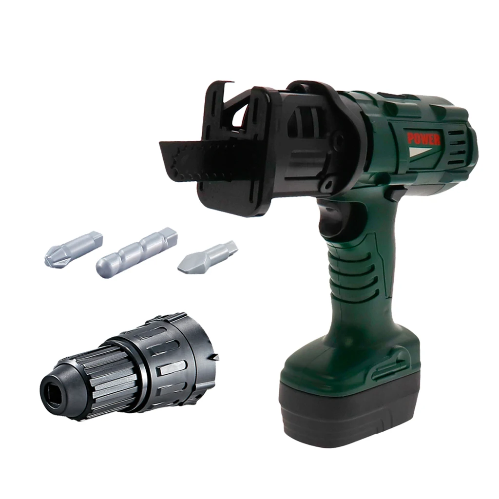 Kids Power Construction Toy Plastic Tool Chainsaw With Sound Pretend Play 