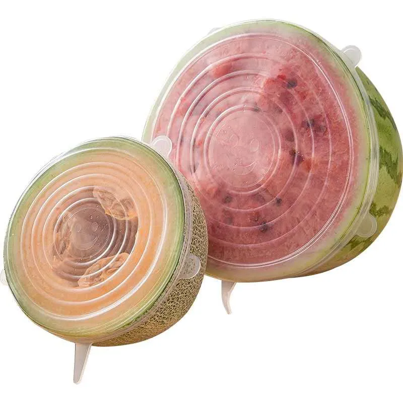 6 шт./партия силиконовый чехол для хранения свежести герметизирующая Крышка