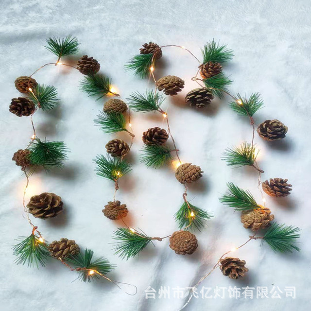 20LED Creative Christmas Pine Cone String Light Copper Wire Lantern For Wedding Christmas Tree Home Party Decoration Lamp