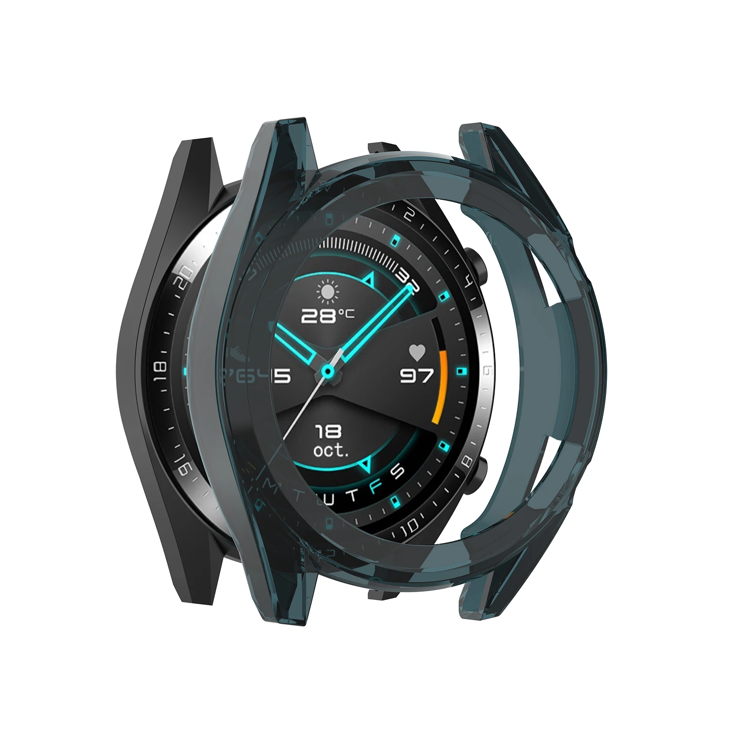 Протектор совместим с huawei Watch 46 мм GT/GT2/Активный защитный scracch-resistant Чехол универсальный чехол для huawei GT(46 мм