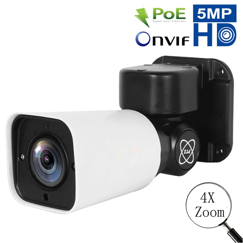 

IP Outdoor Camera 1080P Home Security POE Camera 5MP 4X Optical Zoom PTZ Bullet IP Camera POE Onvif IR Night Vision P2P