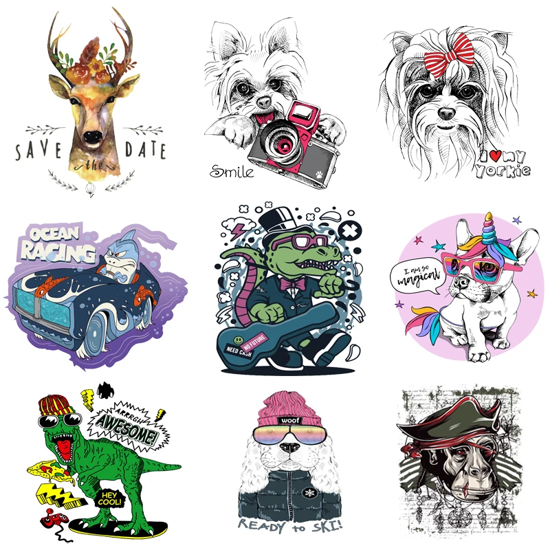 Iron on Transfer for Clothing Thermoadhesive Patches Stickers Diy