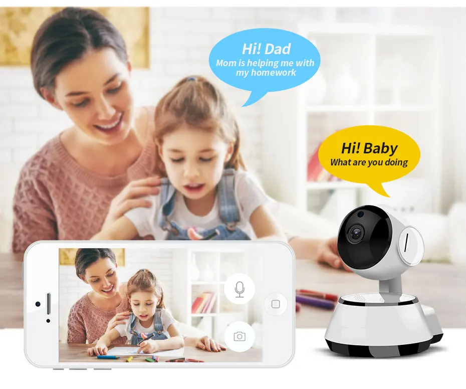 Wifi HD ip-монитор камеры дома для безопасного ношения телефона удаленно внутренние беспроводные камеры наблюдения ночного видения панорама мини видеокамера