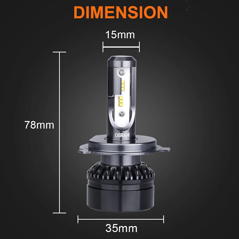1 пара автомобисветодиодный светодиодные лампы Osram H11 H8 H9 H16JP H1 9012 HIR2 H7 H4 6000K 9003/HB2 9005