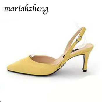 

LTARTA 2020 Summer Women Sandals High Heels Party Shoe Pointed Toe Slip On Office Flip Buckle Toe Buckle Ladies Sandals GXF