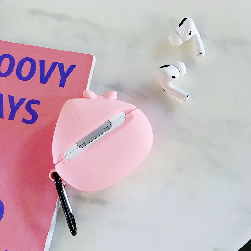 Силиконовый чехол для Airpods Pro Air Pods Pro APEACH Peach, защитный чехол, защита от потери, аксессуары Fundas