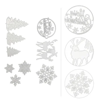 

9Pcs Christmas Moulds Carbon Steel Cutting Dies Christmas Metal Stencils for DIY