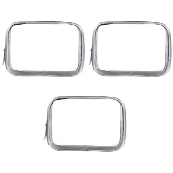

3 Pcs Transparent Storage Handbag Large Capacity Cosmetic Bags Holder Case Zipper Handbag Lady Storage Makeup Pouch