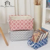 Cube Canvas Fabric Storage Basket Clothes Folding Storage Box For Nursery Underwear Toy Organizer Laundry Basket With Handle 1