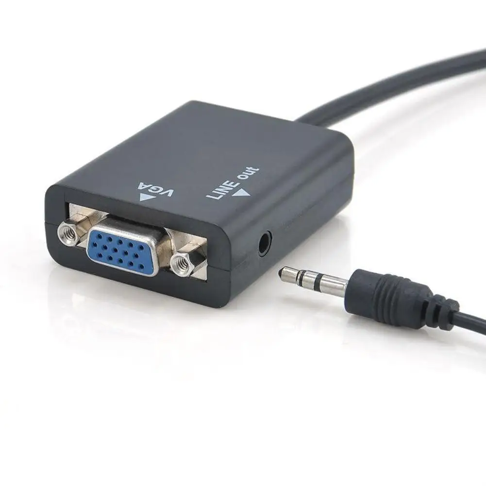 Мини HDMI мужчина к VGA Женский видео конвертер адаптер HD 1080P с аудио выходом для ПК DVD HDTV