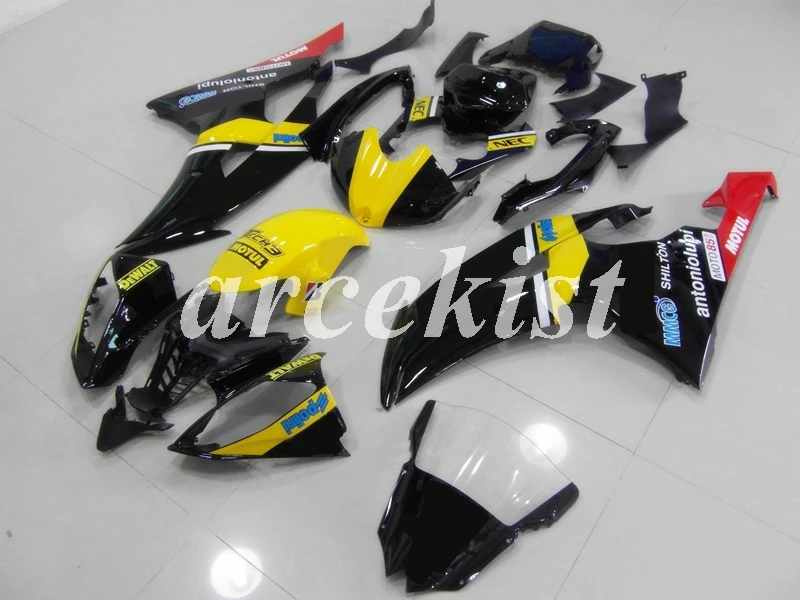 ABS мотоцикл полный обтекатель комплект подходит для YAMAHA YZF-R6 2008- 08 09 10 11 12 13 14 15 16 комплект кузова желтый черный