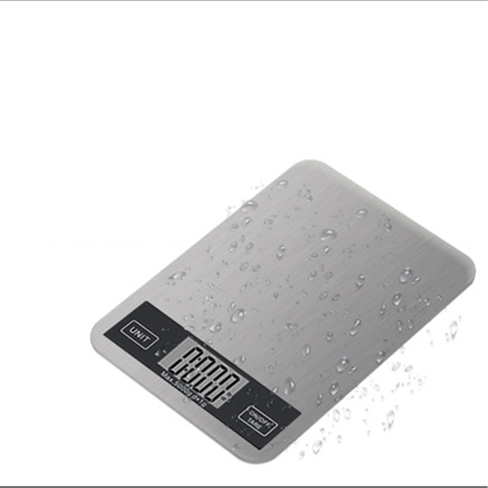 

Stainless Steel Kitchen Scale Waterproof Kitchen Baking Scale 5KG/1g High Precision steelyard Thin Food Balance With LCD