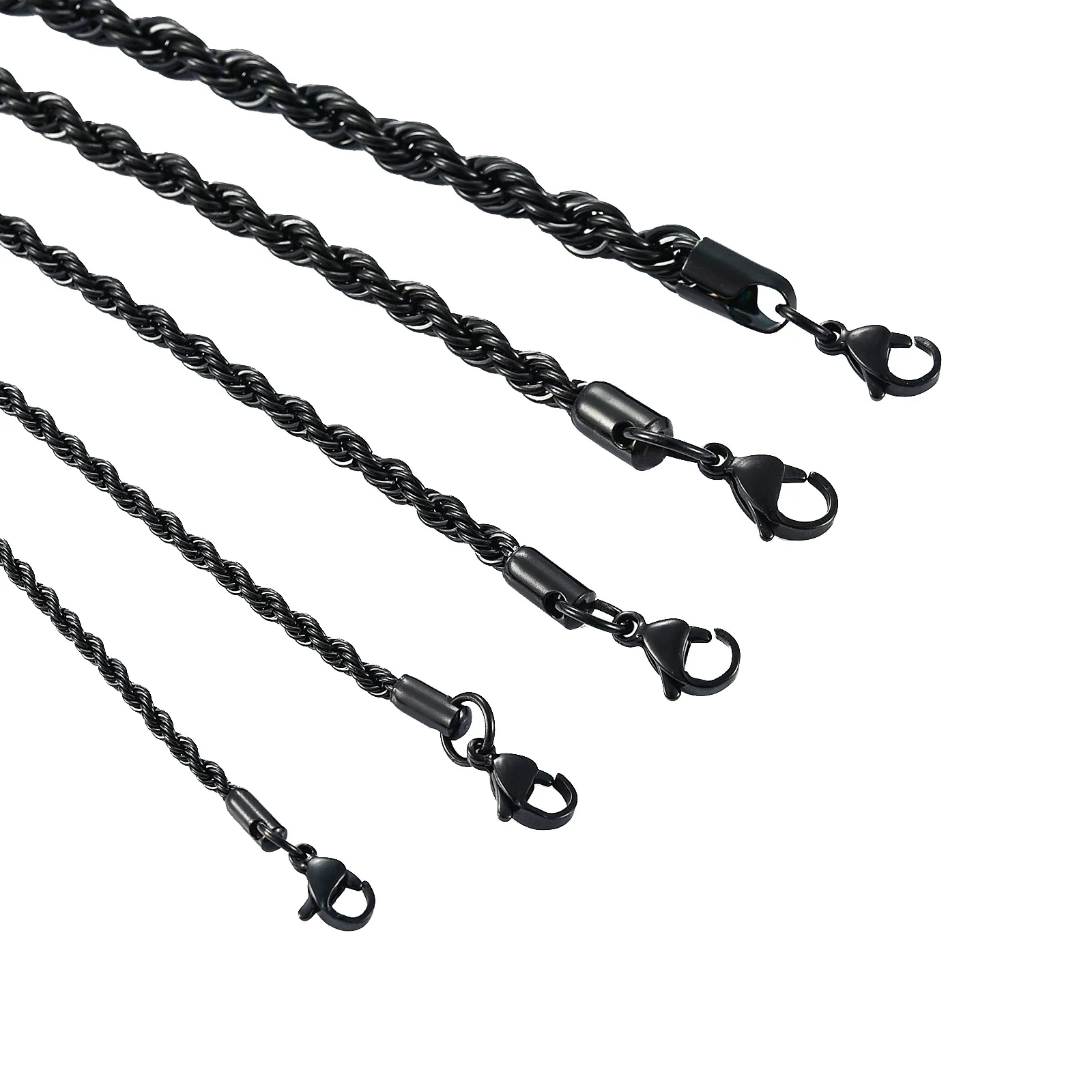 5 Colors Stainless Steel Twist Rope Chain Necklace for Women Men Black/Silver/Gold Color Plated Choker Metal Fashion Jewelry fashion necklace stainless steel necklace metal necklace choker necklace
