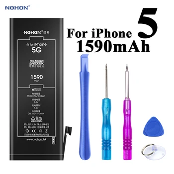 

Nohon 1590mAh Battery For iPhone 5 5G Apple iPhone5 Built-in Replacement Li-polymer Batteries + Tools For Apple iPhone 5 Battery