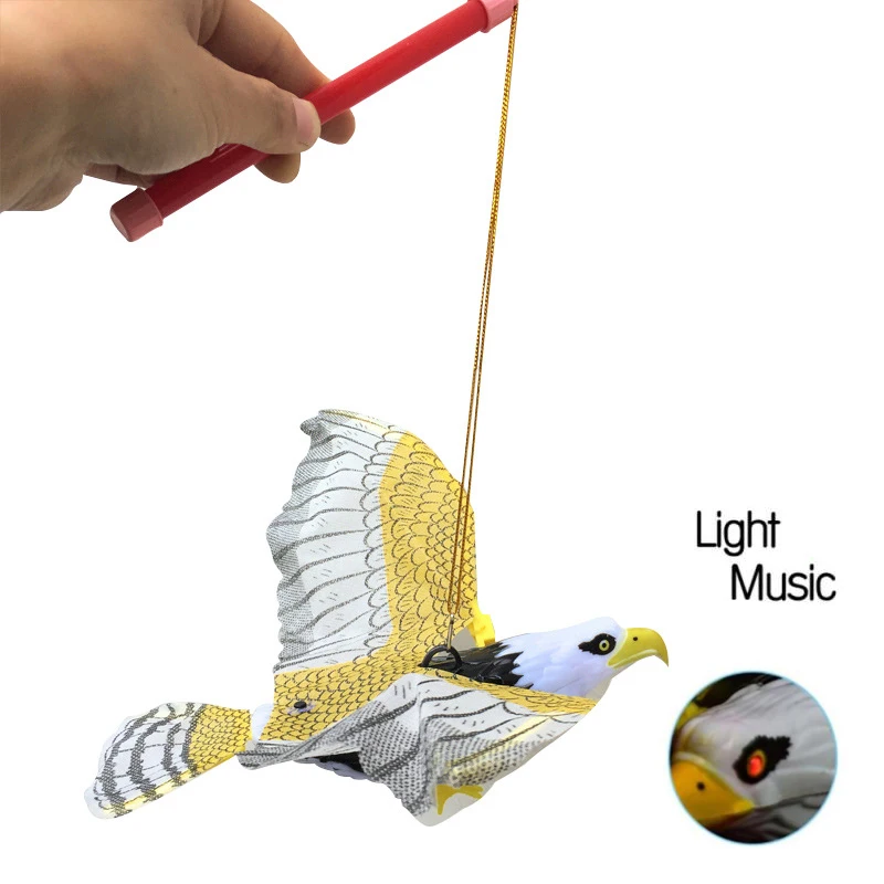 

Simulation Bird Interactive Cat Toys Electric Hanging Eagle Flying Bird Cat Teasering Play Cat Stick Scratch Rope Kitten Dog Toy