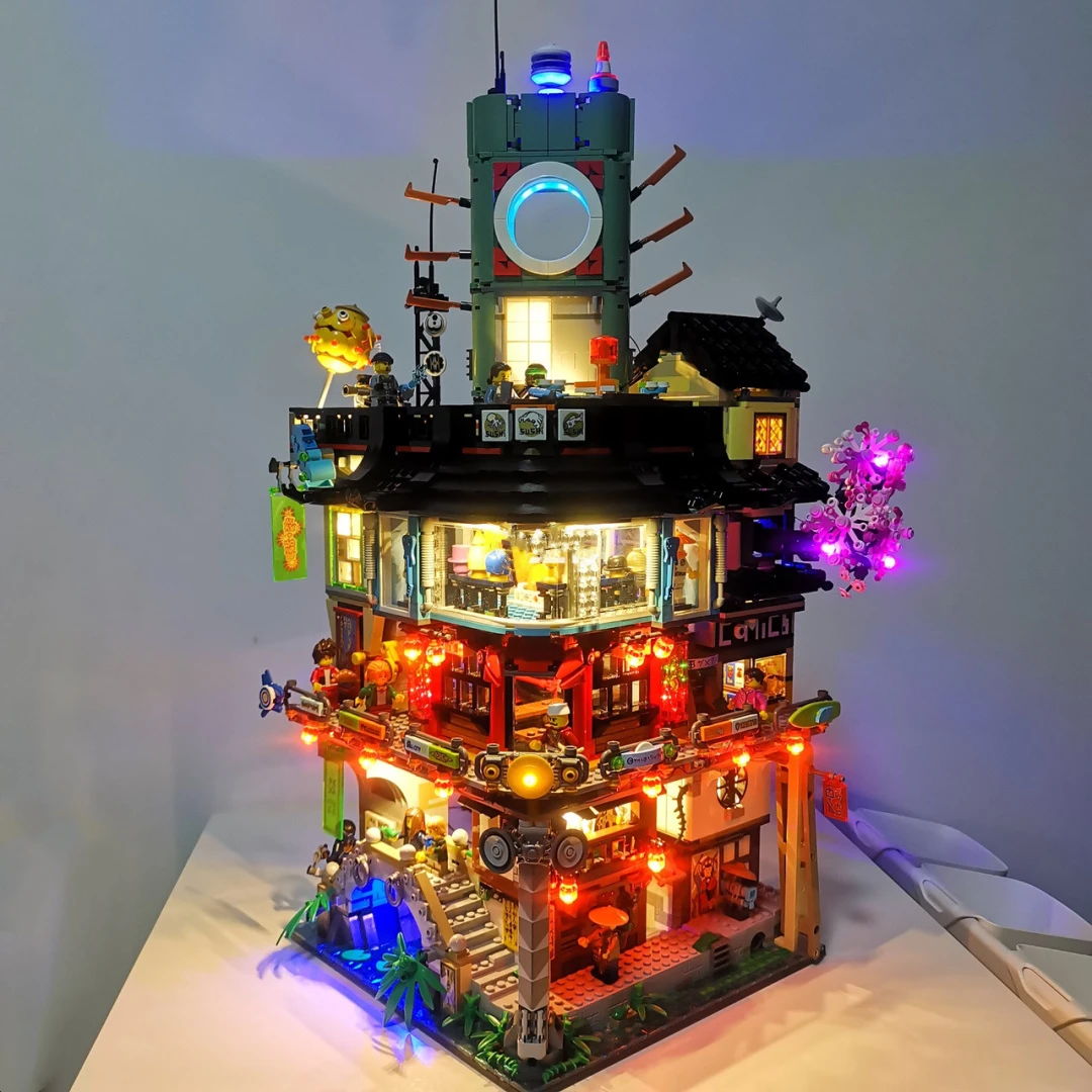 Ninjago City 06066 Masters of Spinjitzu совместимый с Iego 70620 светодиодный светильник строительные