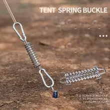 Wind Rope Buckle Anti-corrosion Stable 304 Stainless Steel Tent Spring Hook Buckle for Camping
