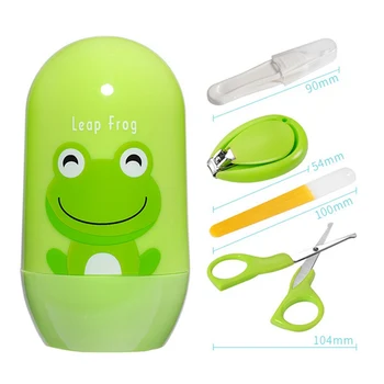 

Cartoon Animal Baby Nail Trimmer Sets Safety Care Nail Cutter Scissors Suit Newborn Baby Care Products 4-in-1 Clipper Kits