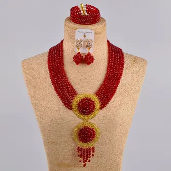 

Majalia Wine Nigerian wedding woman jewelry set African jewelry sets Free Shipping ls-08