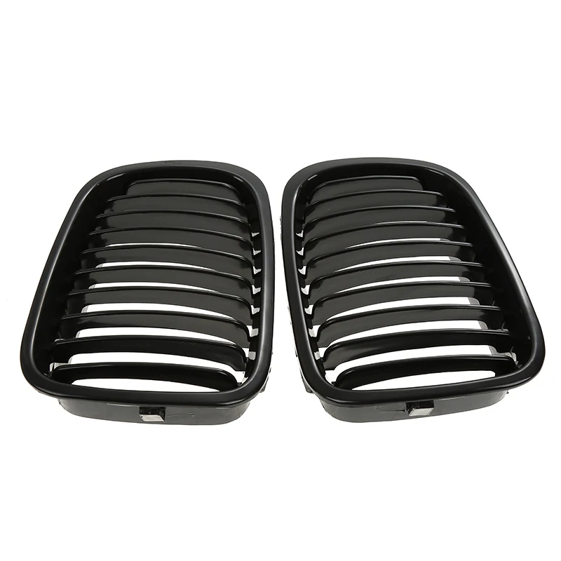 New 2pcs Glossy Black Car Front Right and Left Grill For BMW E46 4D 3-Series 1998-2001 328i 330i Car accessories Car styling