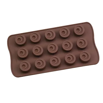 

Silica Gel 15 Round Moon Dot Chocolate Ice Pudding Die DIY Baking Tool