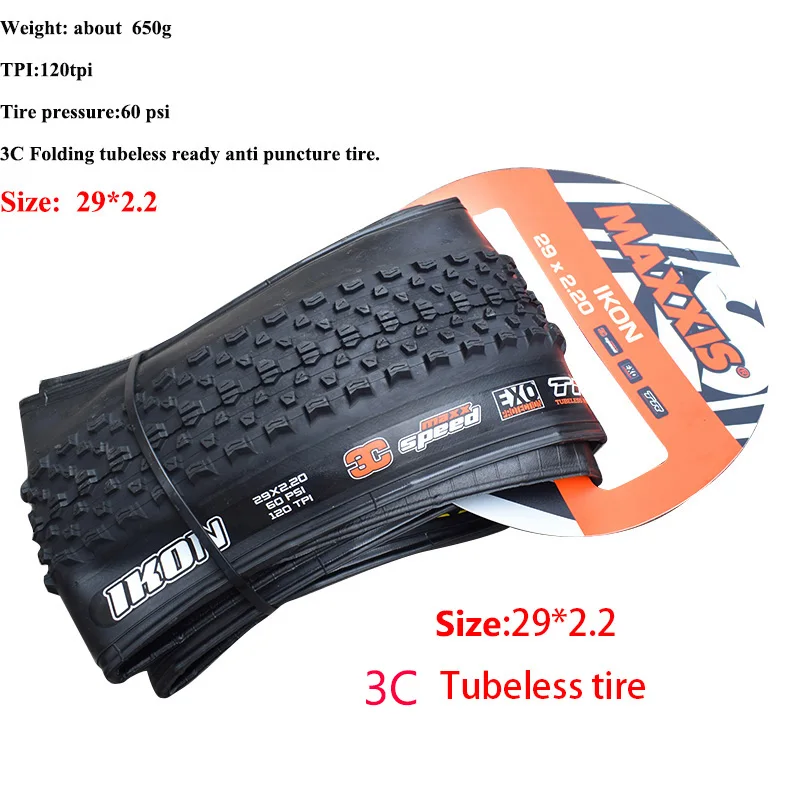 29X2.2 Maxxis бескамерные велосипедные шины 29*2,2 шины для горного велосипеда 29*2,0 бескамерные готовые бежевые шины 120TPI 3C анти-прокол 29er - Цвет: 29X2.2