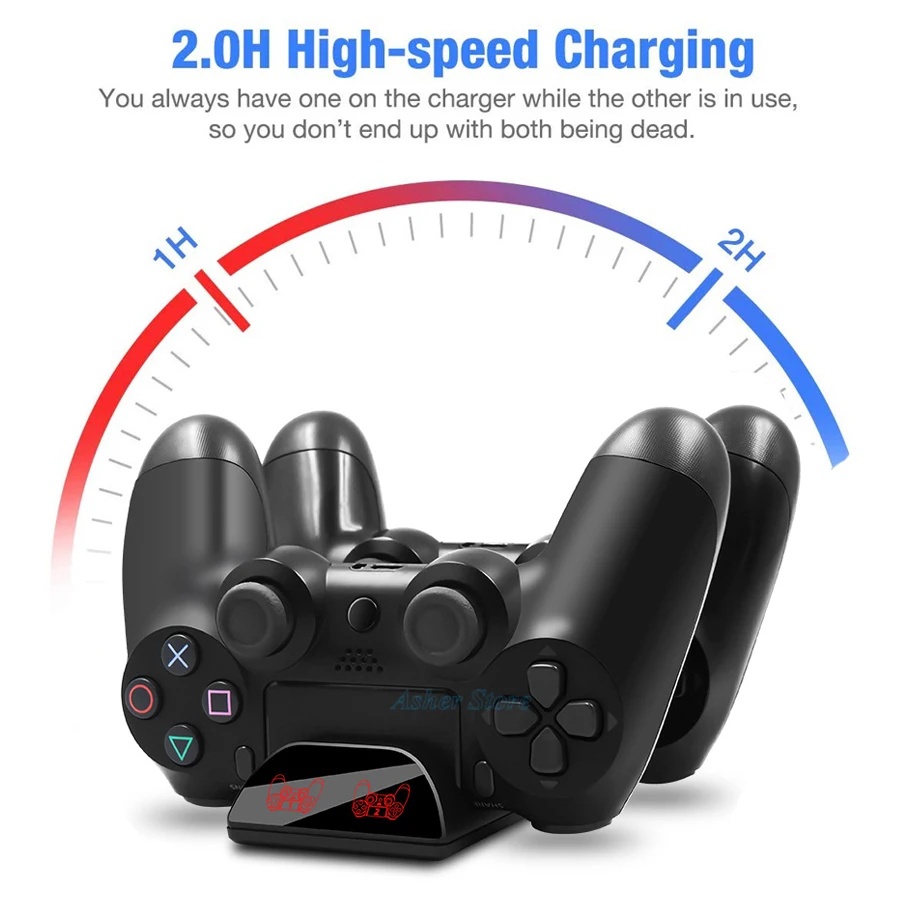 Новейшая PS4 зарядная подставка светодиодный 2 геймпада зарядная док-станция для sony Playstation 4 PS 4 двойной игровой контроллер аксессуары