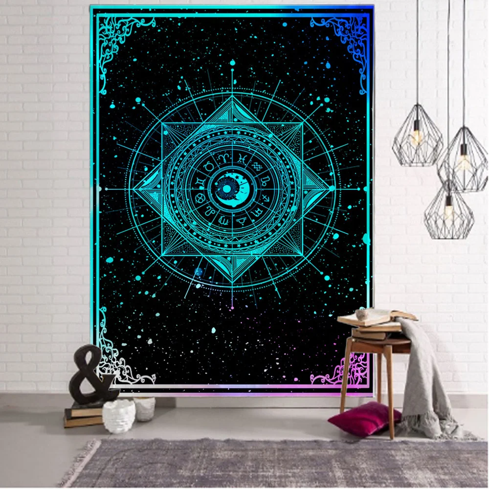 Simple divination magic tapestry print large wall mounted cheap hippie