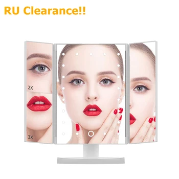 

DIOZO Makeup Mirror Touch Screen Multifunction 1X/2X/3X Magnifying Glass Makeup Mirror with 21 LED Lights Flexible Mirrors
