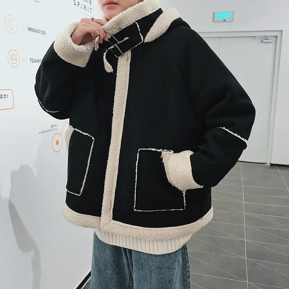 White Men's Highest Quality Cotton-padded Clothes In Warm Trench Lamb Coat Waterproof Parkas Casual Windbreaker Snow Jackets