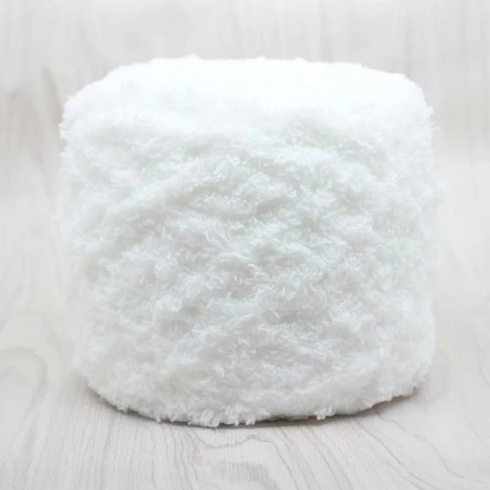 100 г теплая и мягкая натуральная ручная тканая шерсть 3PLY коралловый кашемир Плюшевые Пушистые пряжа тканевая лента шерсть вязанные принадлежности - Цвет: 1