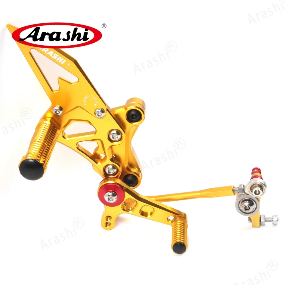 Араши Rearset для поездок на мотоцикле DUCATI 848 848EVO 2011-2013 ЧПУ Регулируемые подножки подножка мотоциклиста 2012 1098 1098S 2007-2008 золото