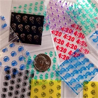 400 Baggies Self Zip Mini Poly Plastic 4 Design Plastic Packaging Ziplock Baggies 175175 1.75"X1.75" Drop Fast Shipping 1