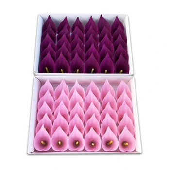 

30PCS Artificial Flower Bouquet Making Creative Calla Soap Flower Head Fake Flower Thick Petals Artificial Flower Soap Flower