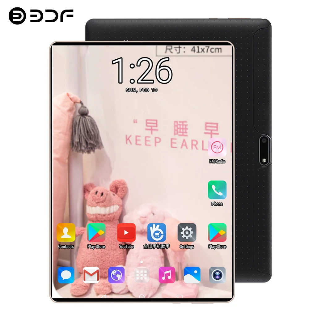 (Доставка из России) BDF 10-дюймовый планшетный ПК Android 7,0 Встроенный 3G телефон таб две sim-карты планшетный компьютер 4 Гб + 64 ГБ Android планшет 10
