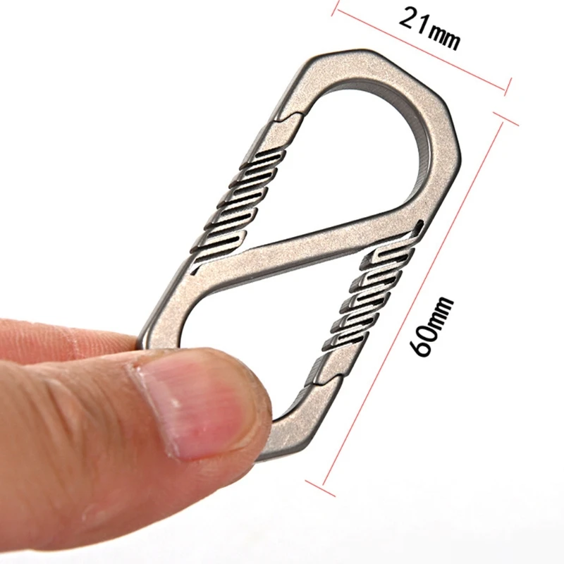 Durable Titanium Alloy Keychain Car Key Holder Outdoor Carabiner Spring Snap Hook Clip Backpack Buckle carabiner clips carabiner belt clip keychain carabiner