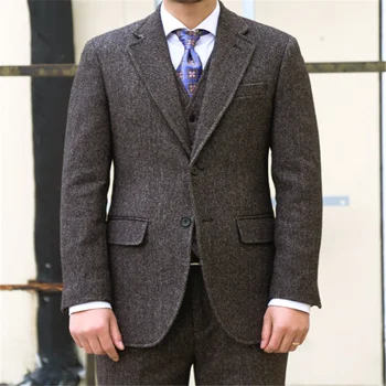 

Nueva llegada padrino muesca solapa novio esmoquin dos botones hombres trajes boda mejor hombre Blazer (chaqueta + Pantalones +