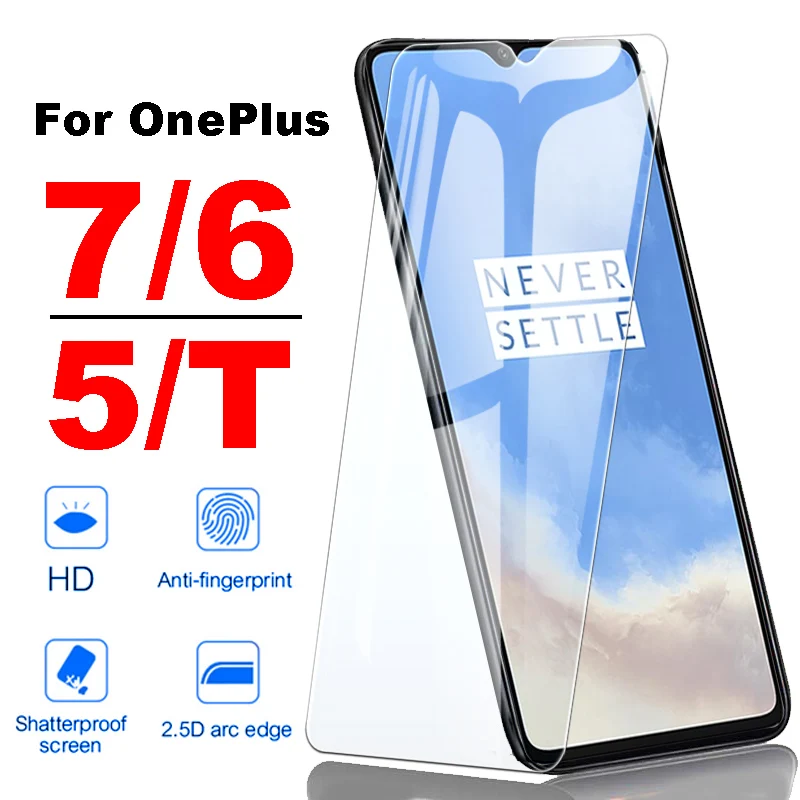 Закаленное стекло one plus 6 t 7 5t Защита экрана для OnePlus 5 Защитная пленка fim t6 t7 t5