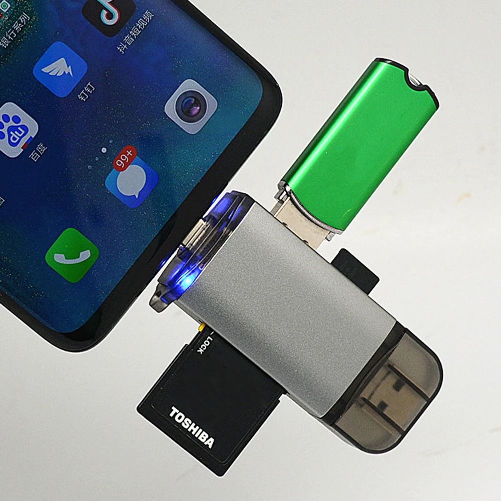 3 in 1 USB OTG Memory Card Reader USB 3 0 Micro USB OTG TF SD 5