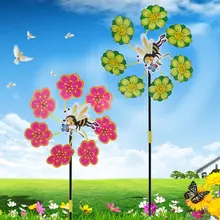 Ветер Спиннер красочный небо колесо мельница пластик мультфильм милые дети игрушки Забавный сад игры на открытом воздухе украшения дома