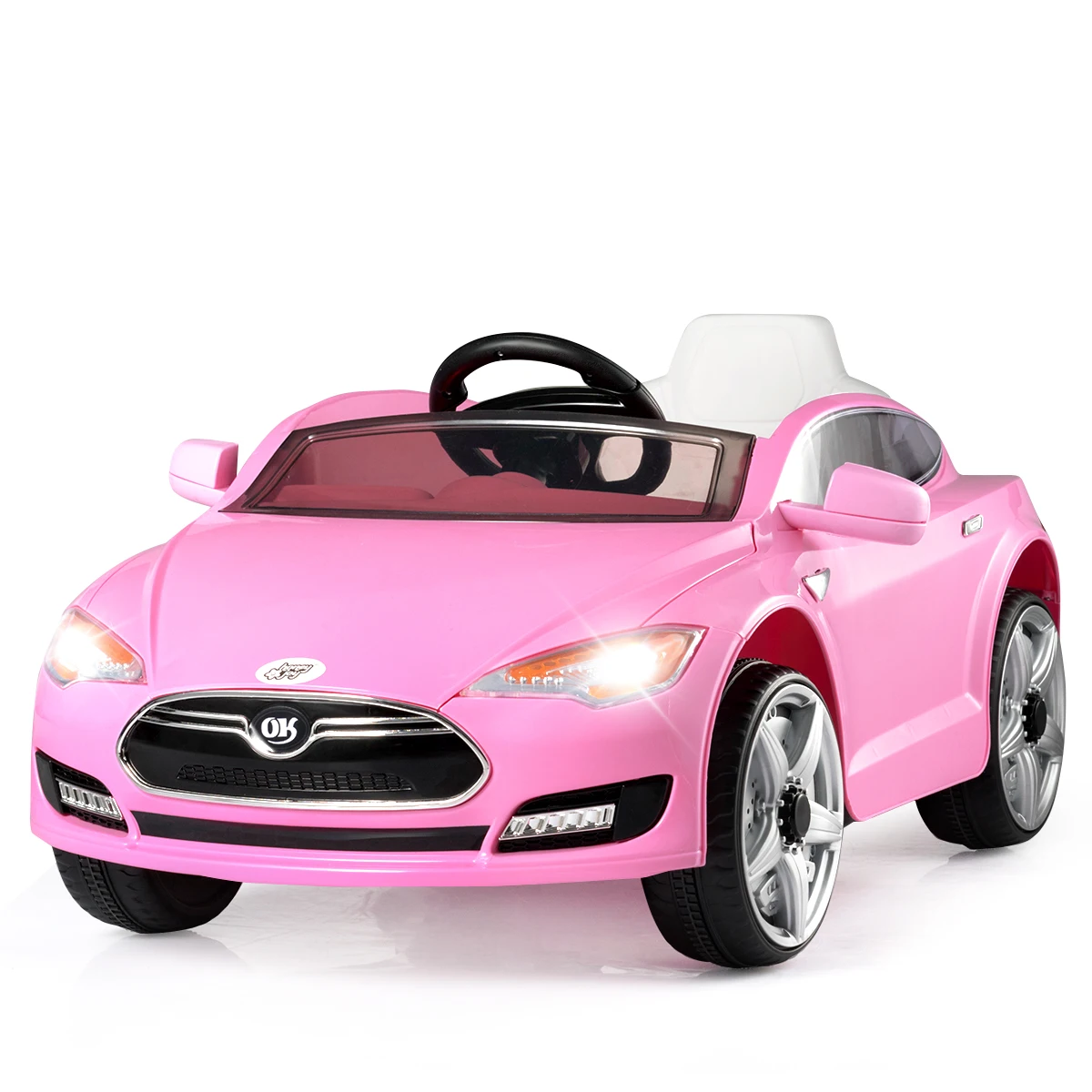 

6V Kids Ride On Electric Car w/ Remote Control 3 Speeds MP3 Music LED Light Pink