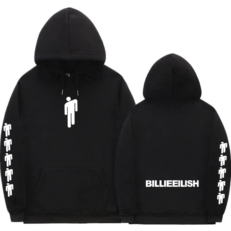 Black MS534 Уличная одежда Billie Eilish, толстовки, комплекты, Осень-зима, спортивный костюм для женщин и мужчин, толстовки, повседневный костюм, штаны для бега, спортивный костюм - Цвет: Black MS534