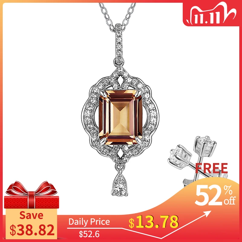 

Zultanite Sterling Silver Pendants 3 Carats Color Change Diaspore Created New Design Classic S925 Fine Jewelry