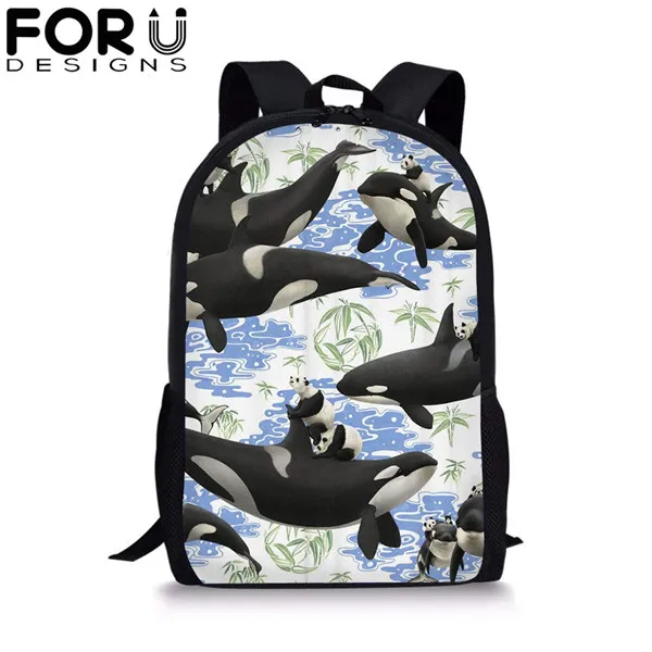 CDFB0160C FORUDESIGNS/комплект школьных сумок из 3 предметов для девочек, школьный рюкзак с изображением Кита, рюкзак для мальчиков, Детская сумка для книг типа «сатчел», рюкзак - Цвет: CDFB0160C