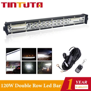 

1SET 120W Led bar Led fog lights LED Light bar 13 inches 3030 20LED Universal LED For Lada Truck 4x4 SUV ATV Niva 12V 24V Auto