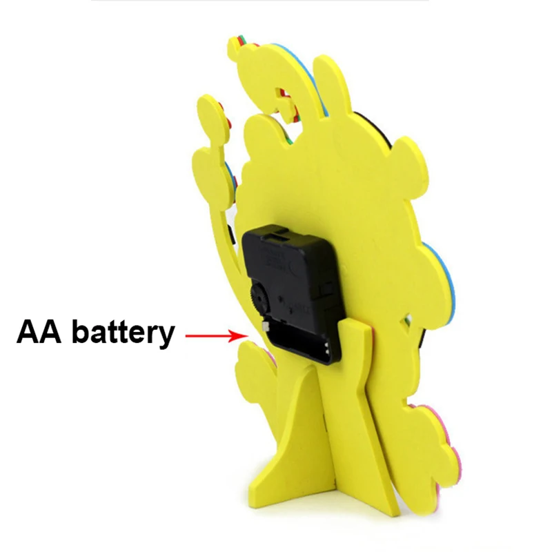 New kindergarten lots arts crafts diy toys Creative Cartoon EVA clock crafts kids Watch Puzzles educational 3